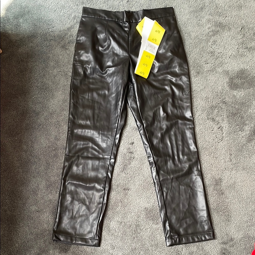 Black Faux Leather Pants